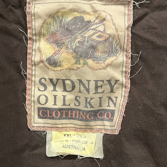 Sydney Oilskin Coat Mens 2XLCanvas Wax‎ Duster Equestrian Western Australian VTG - Picture 3 of 15